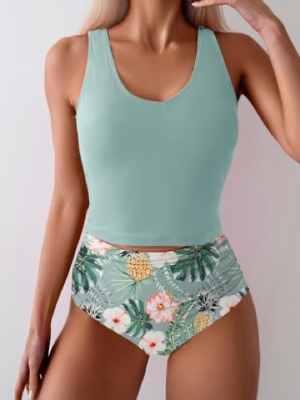 Eomenie Tropical Tankini Swimsuit